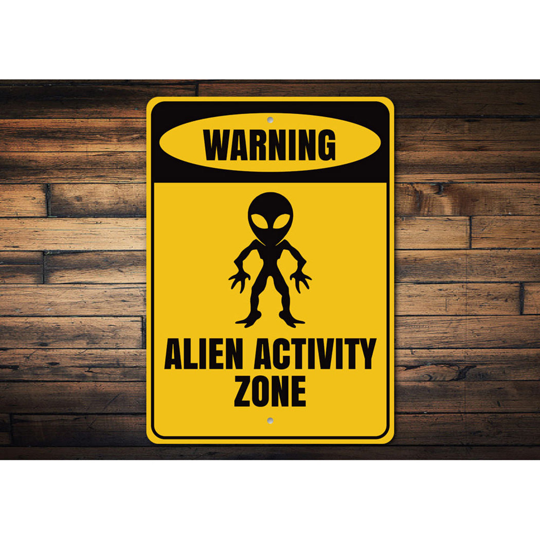 Warning Alien Activity Zone Sign