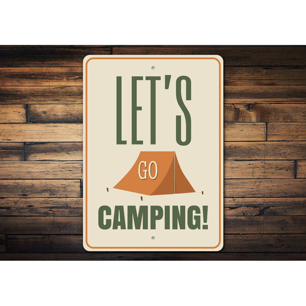 Let's Go Camping Sign