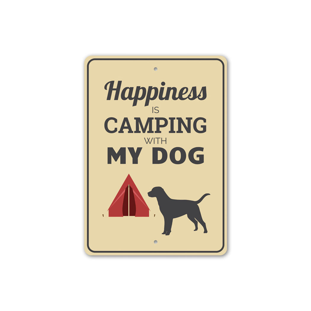 Camping with My Dog Sign
