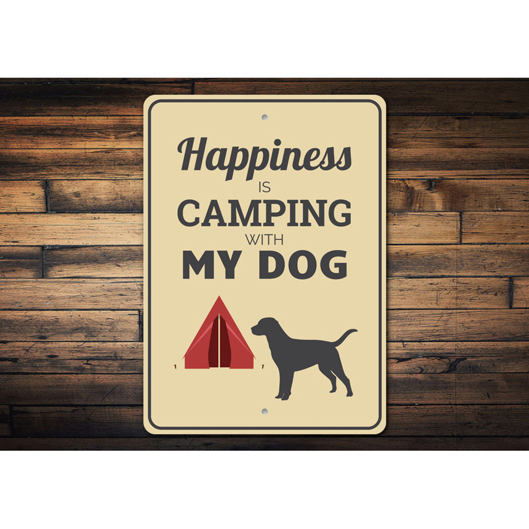 Camping with My Dog Sign
