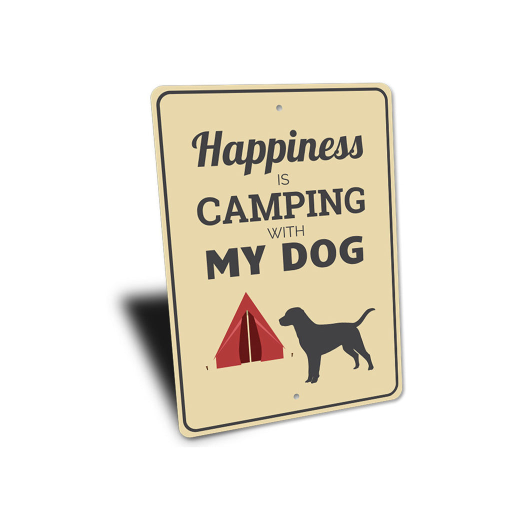 Camping with My Dog Sign