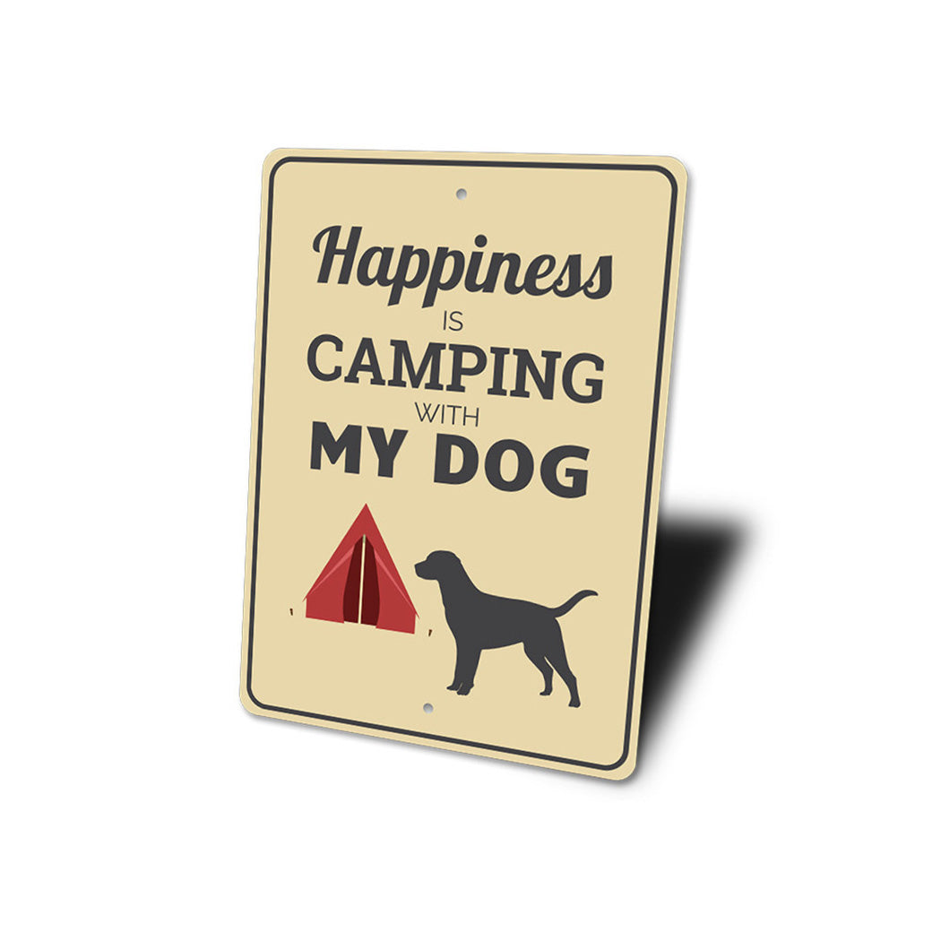 Camping with My Dog Sign