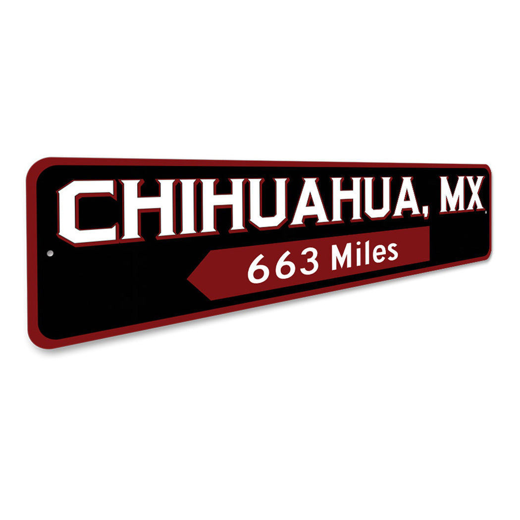 City Mileage Arrow Sign