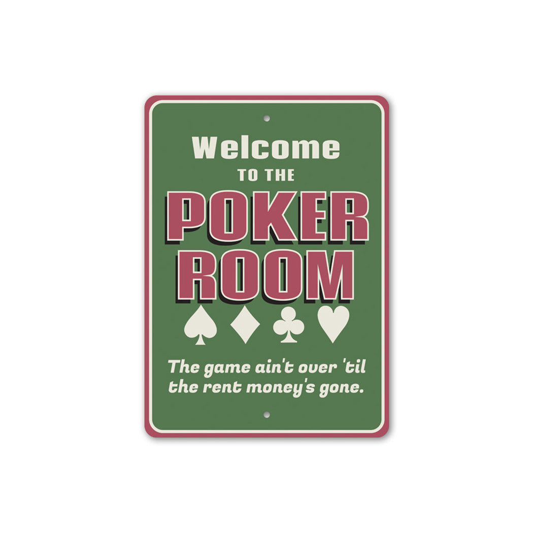 Poker Room Welcome Sign