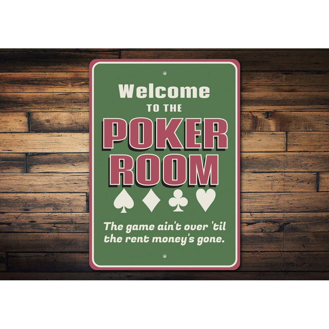 Poker Room Welcome Sign
