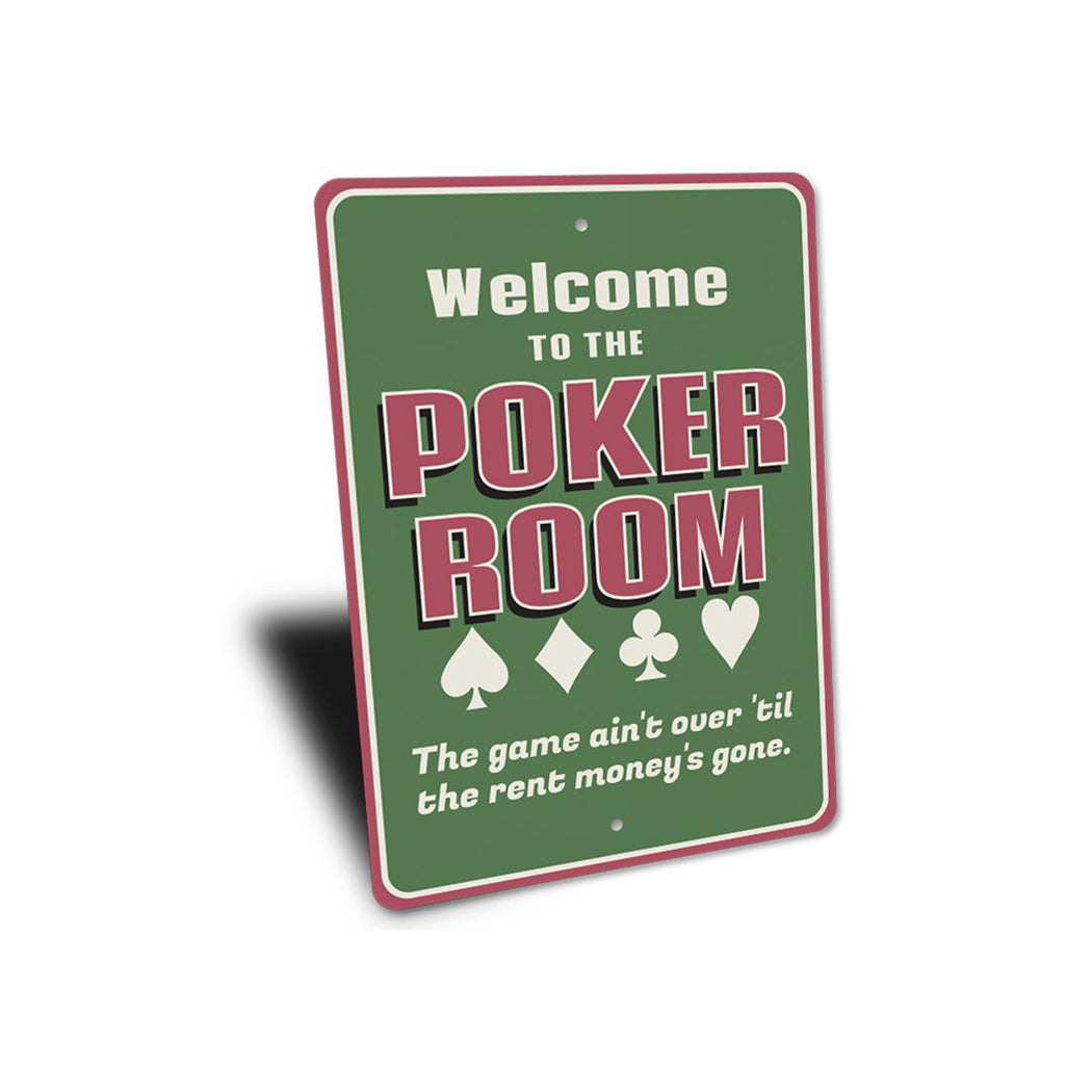 Poker Room Welcome Sign