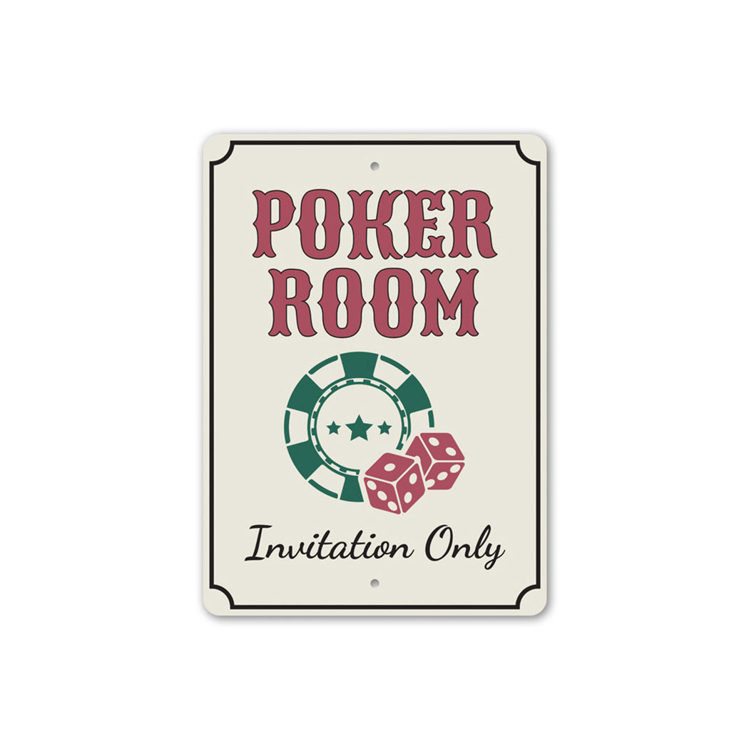 Poker Room Invitation Only Sign