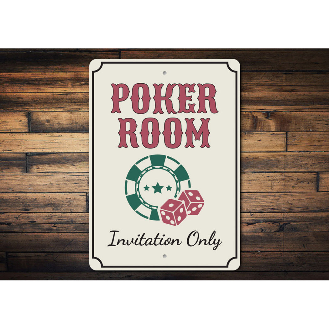Poker Room Invitation Only Sign