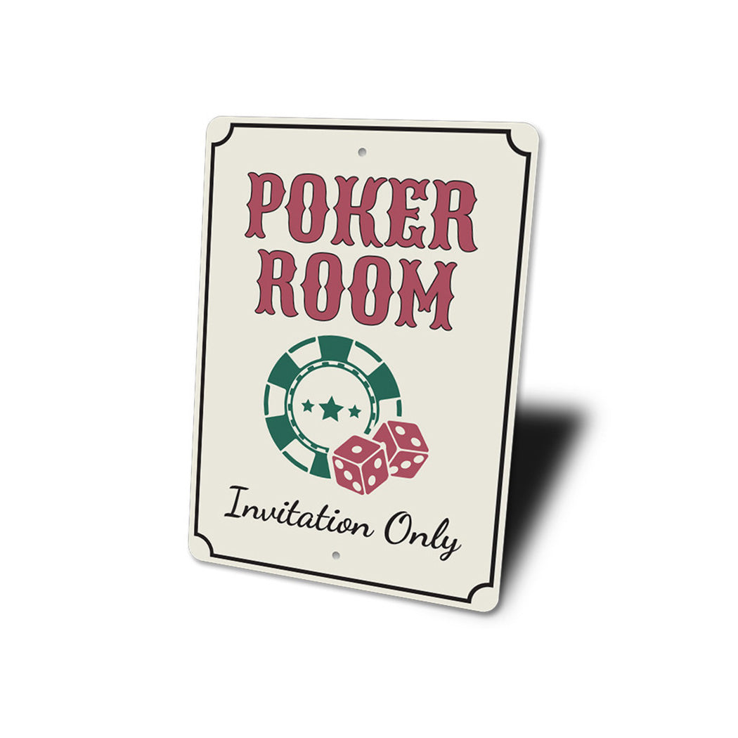 Poker Room Invitation Only Sign