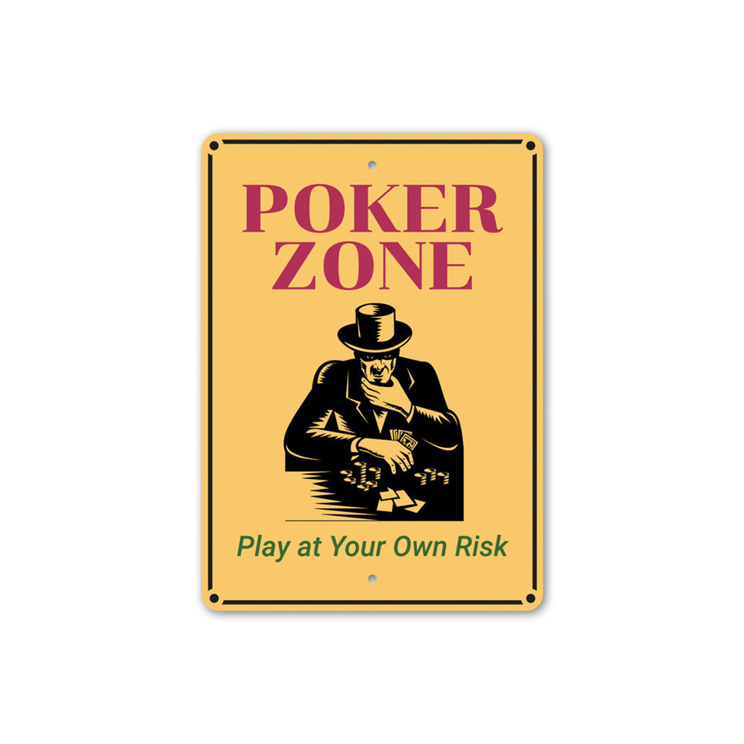 Poker Zone Sign