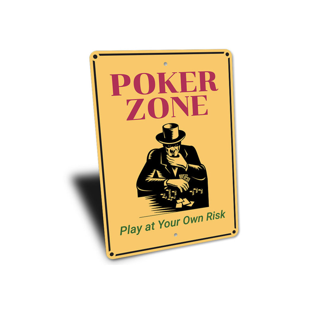 Poker Zone Sign