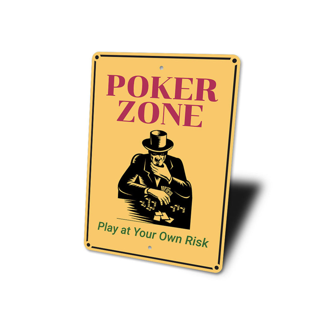 Poker Zone Sign