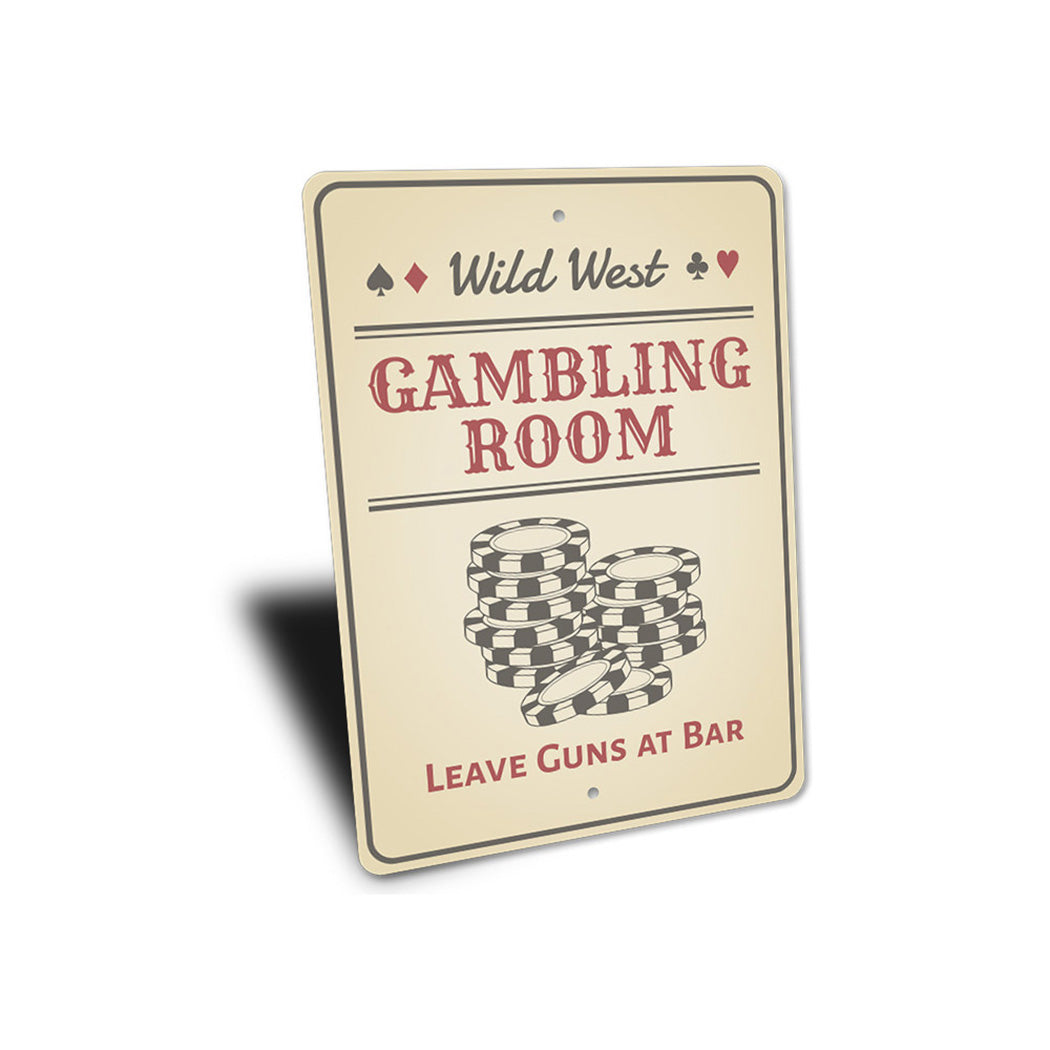 Wild West Gambling Room Sign