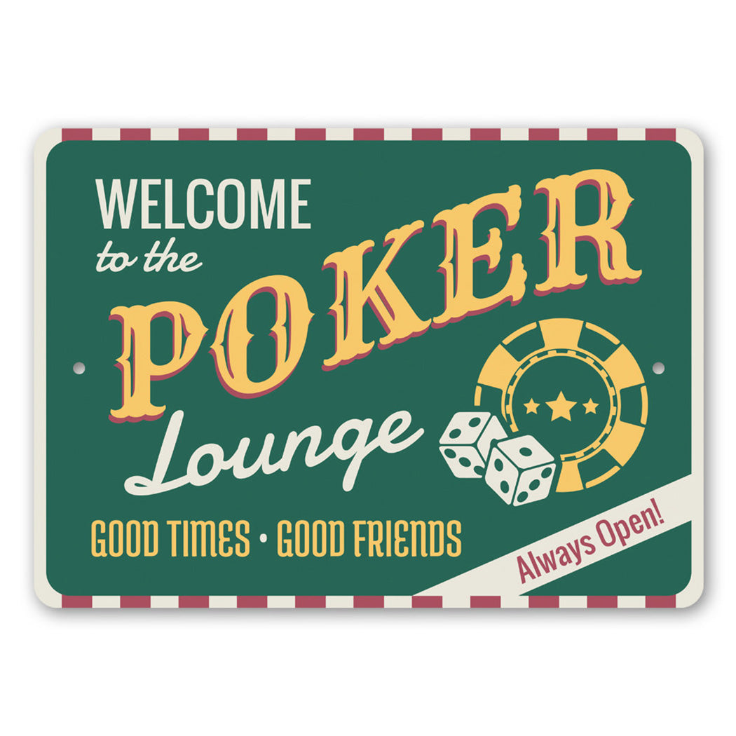 Poker Lounge Welcome Sign