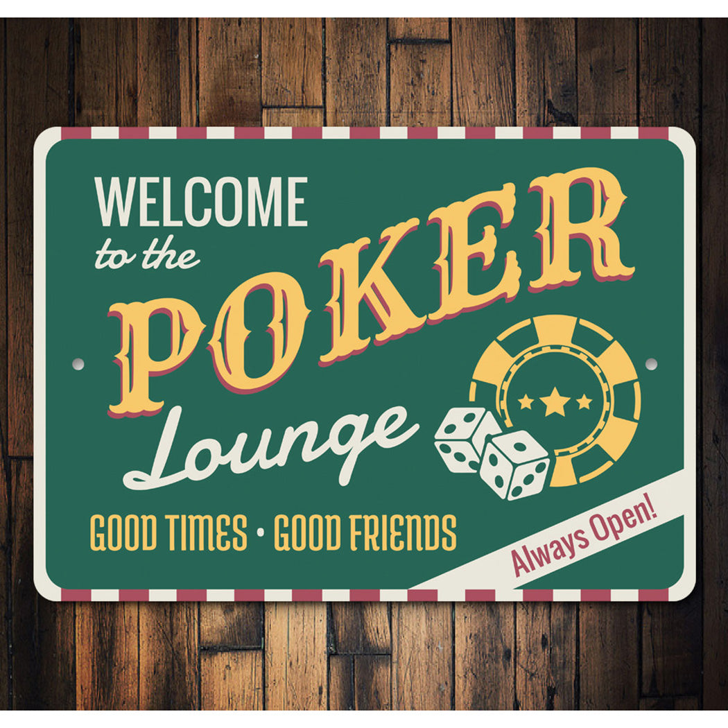 Poker Lounge Welcome Sign