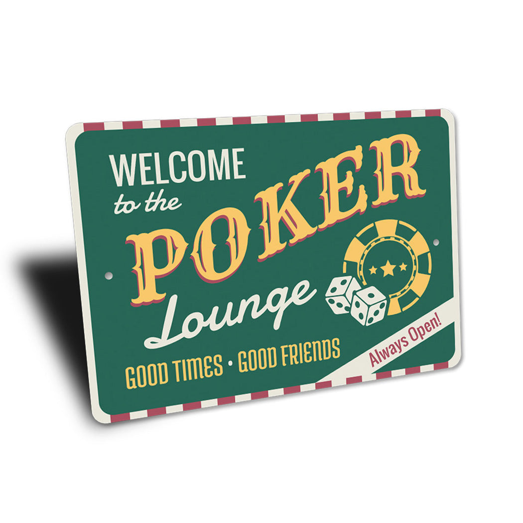 Poker Lounge Welcome Sign