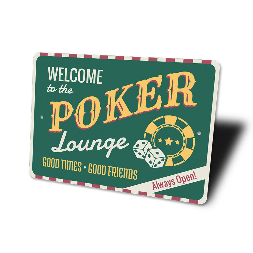 Poker Lounge Welcome Sign