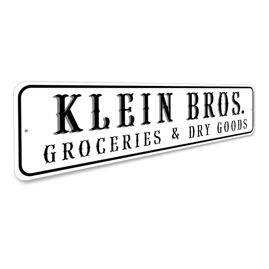 Personalized Groceries Dry Goods Sign