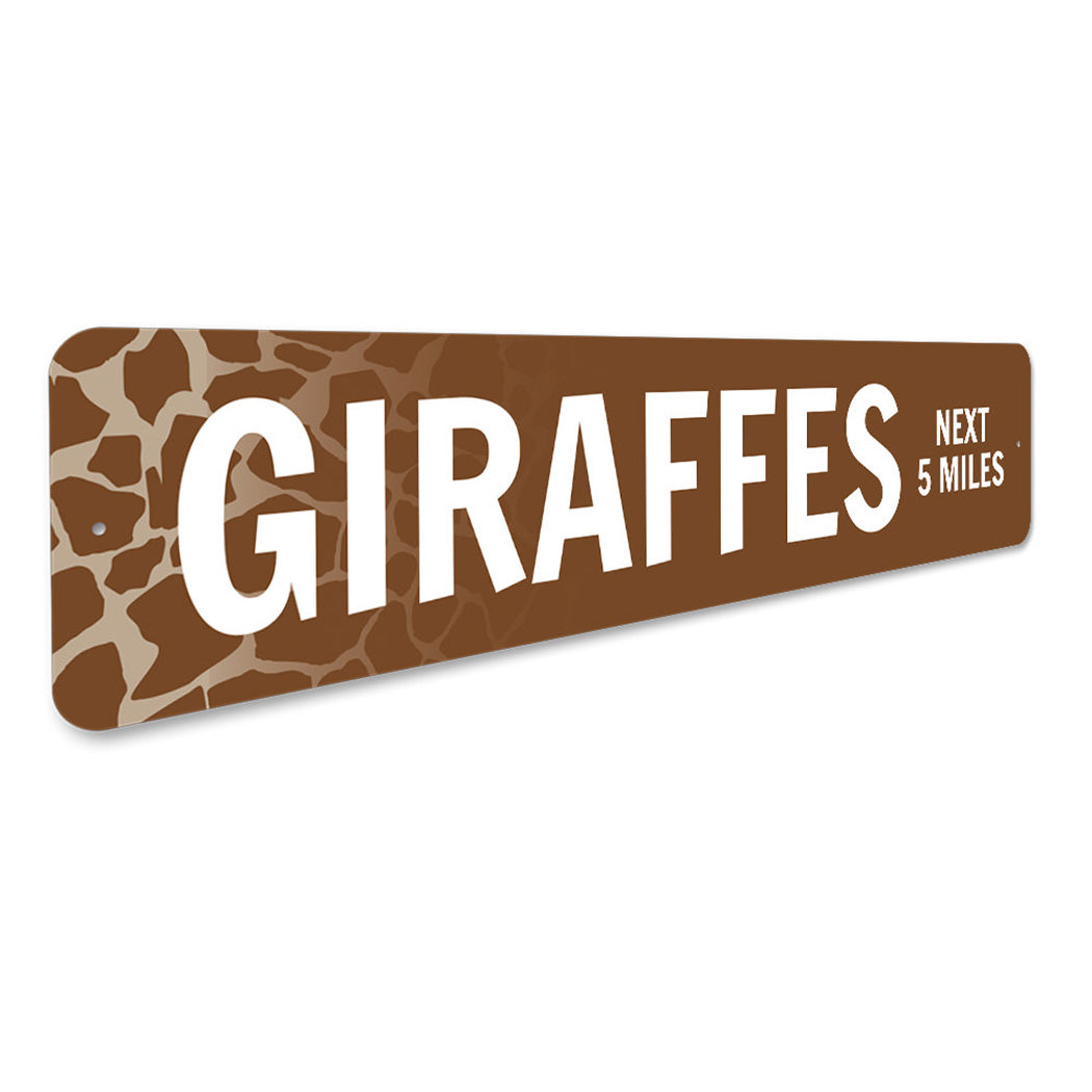 Giraffes Street Sign