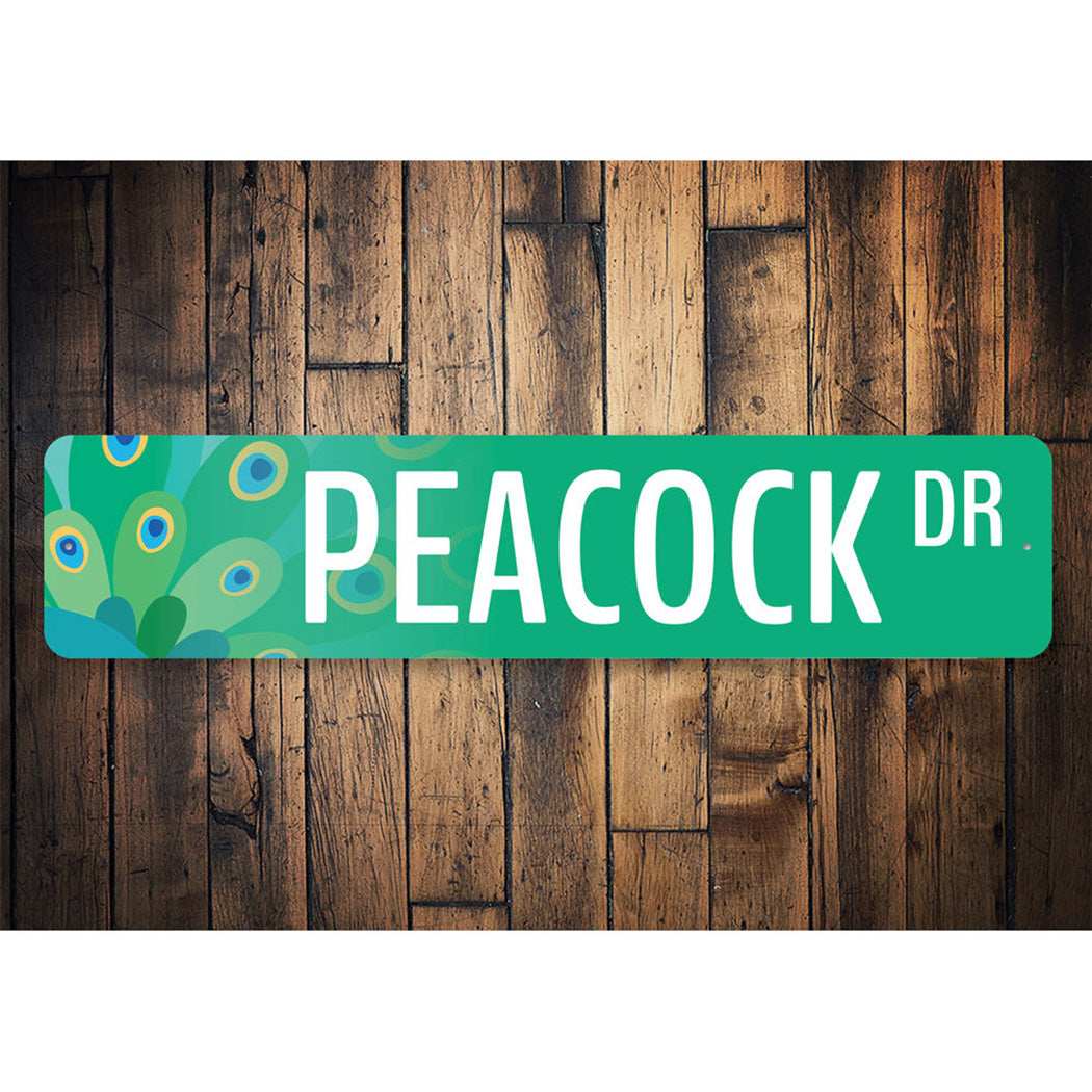 Peacock Street Sign