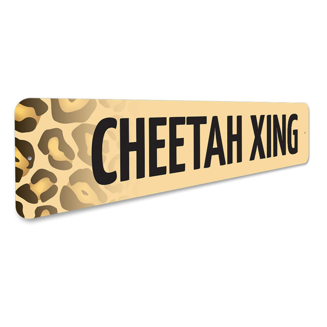 Cheetah Crossing Sign