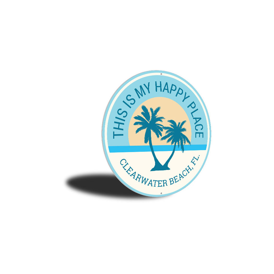 My Happy Place Beach Sign Aluminum Sign
