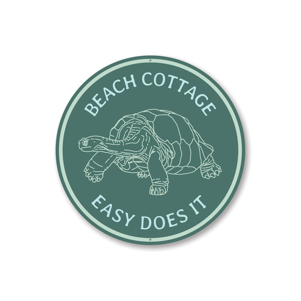 Beach House Turtle Sign Aluminum Sign