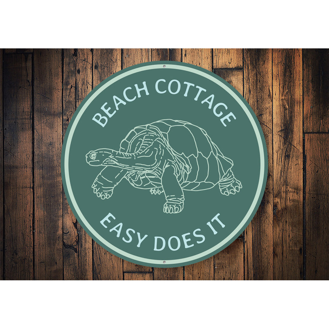 Beach House Turtle Sign Aluminum Sign