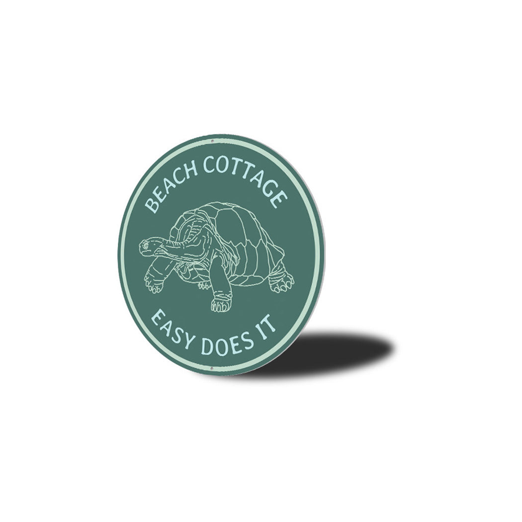 Beach House Turtle Metal Sign