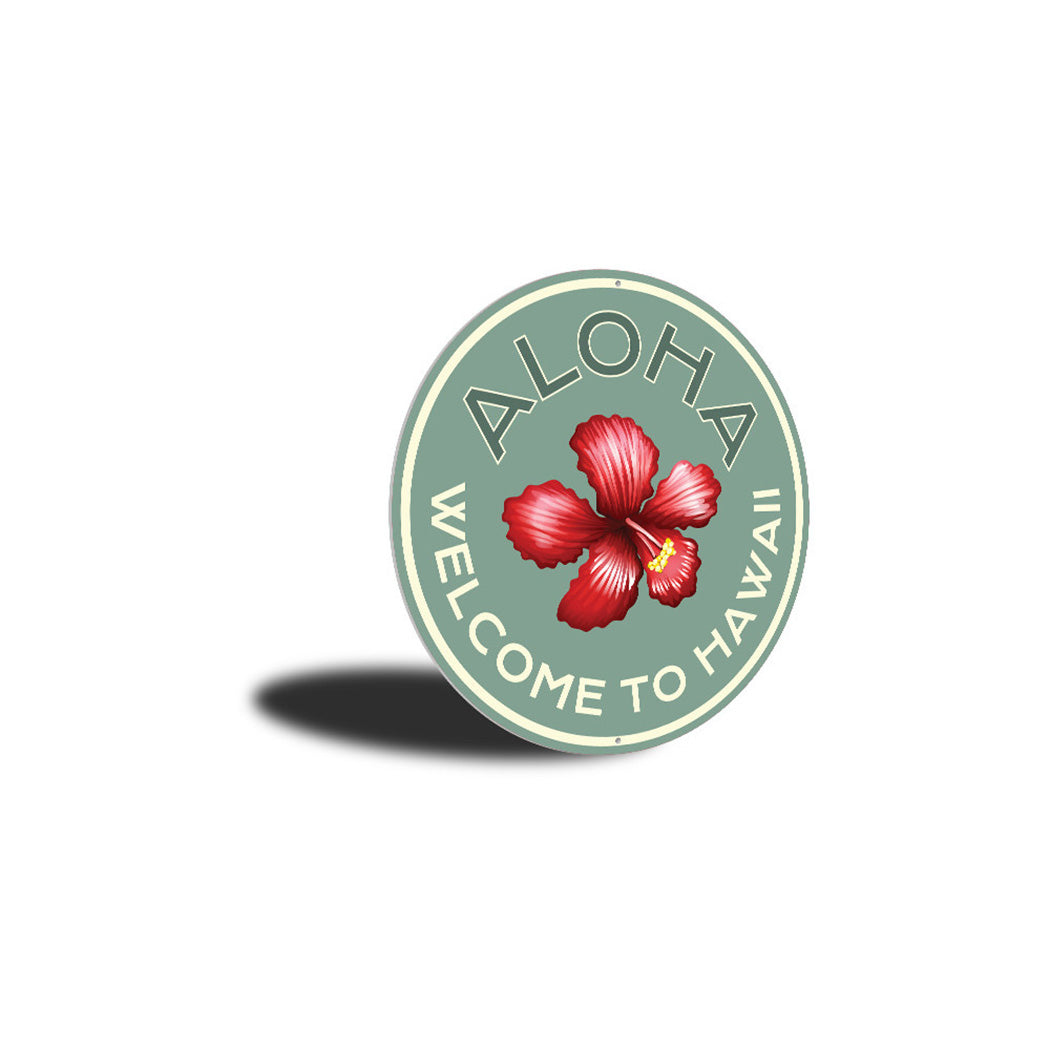 Aloha Welcome Sign Aluminum Sign