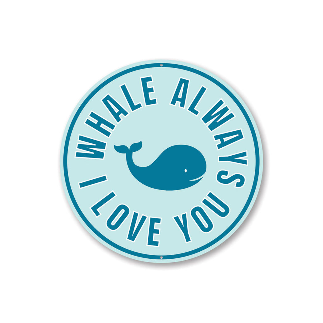Whale Lover Sign Aluminum Sign
