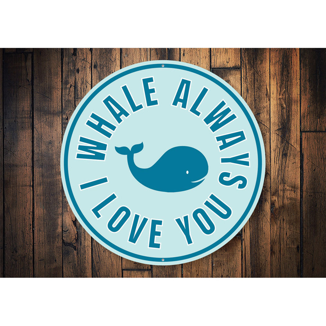 Whale Lover Sign Aluminum Sign