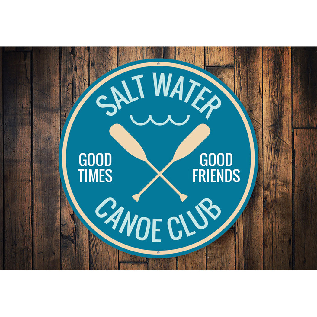 Saltwater Canoe Club Sign Aluminum Sign