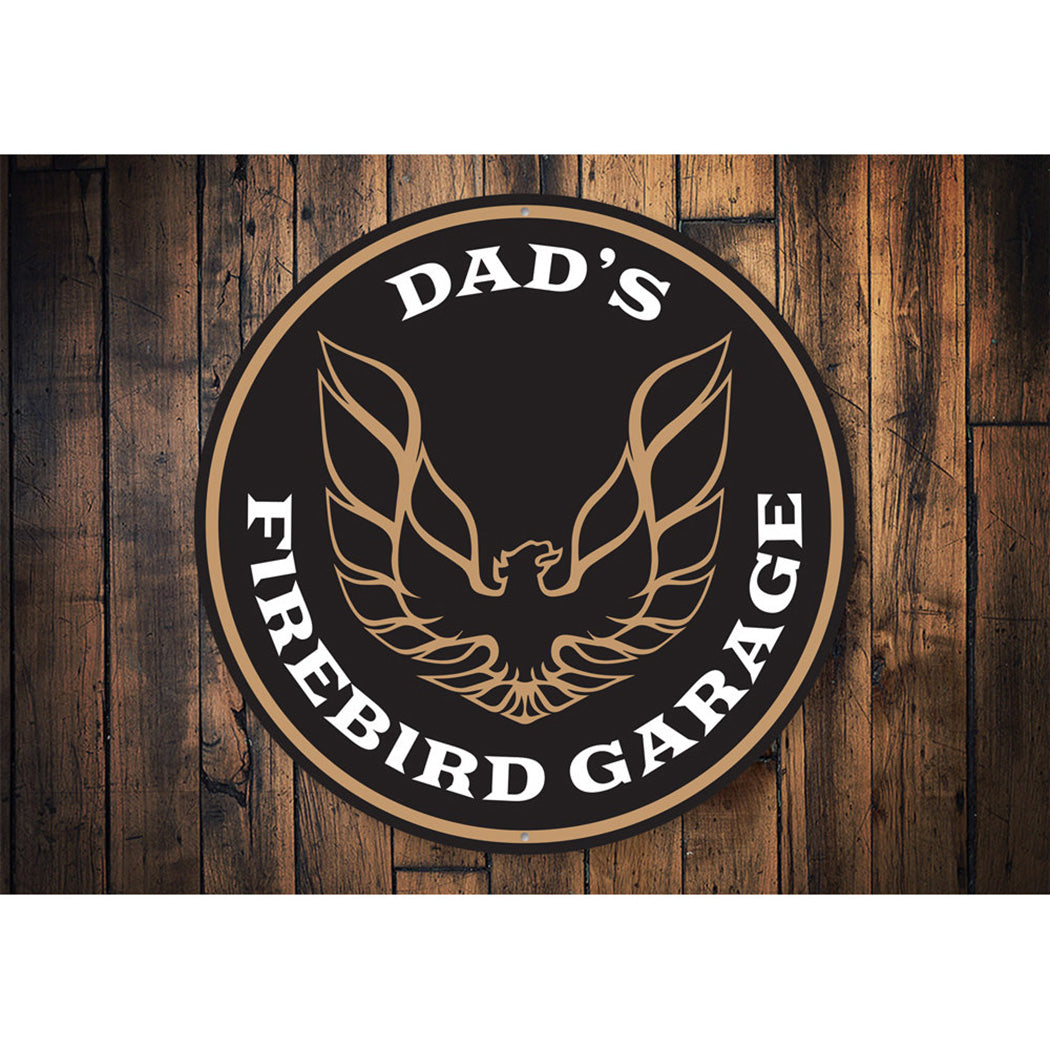 Dad's Firebird Garage Car Sign Aluminum Sign