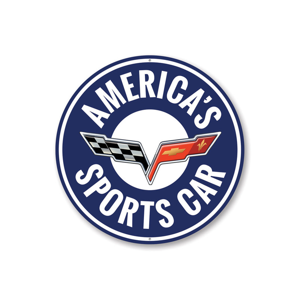 America's Sport's Car Sign Aluminum Sign