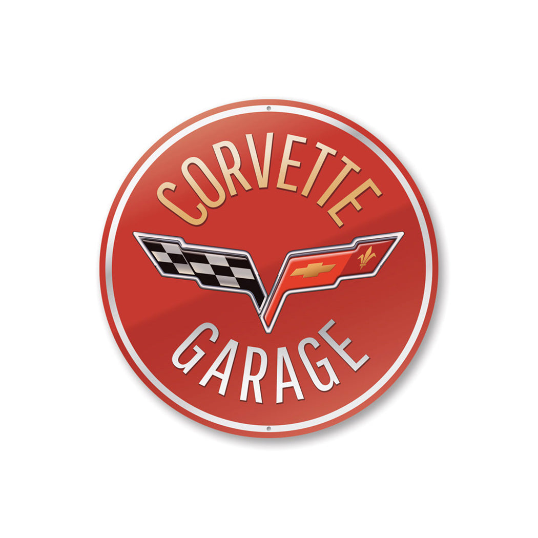 Corvette Garage Car Sign Aluminum Sign