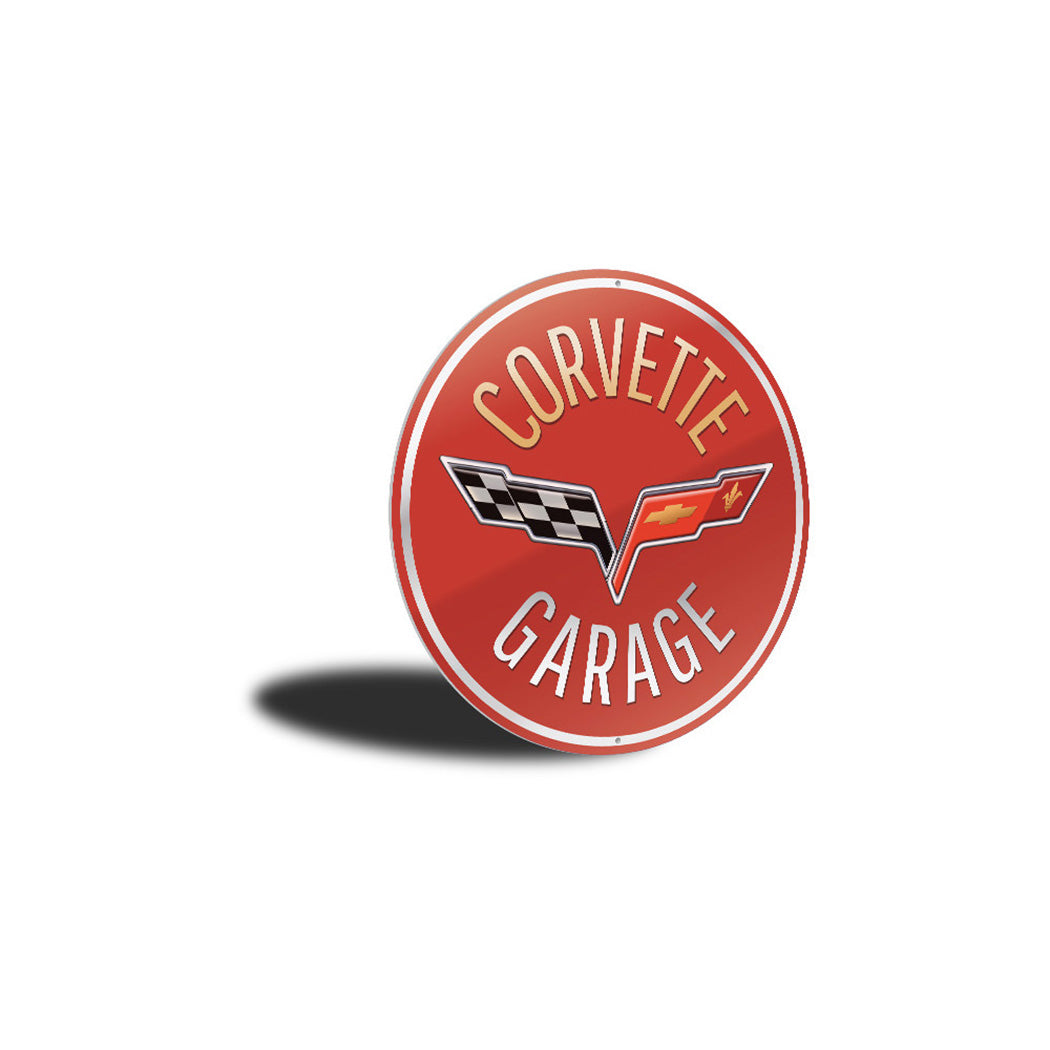 Corvette Garage Car Sign Aluminum Sign