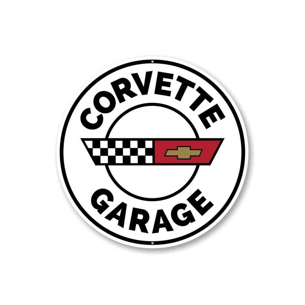 Corvette Garage Car Sign Aluminum Sign