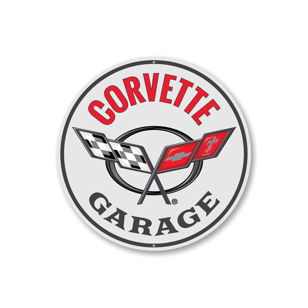 Corvette Garage Car Sign Aluminum Sign