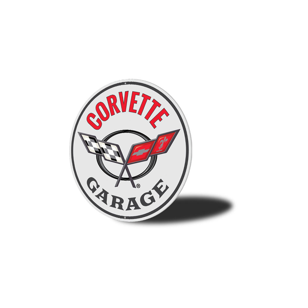 Corvette Garage Car Metal Sign