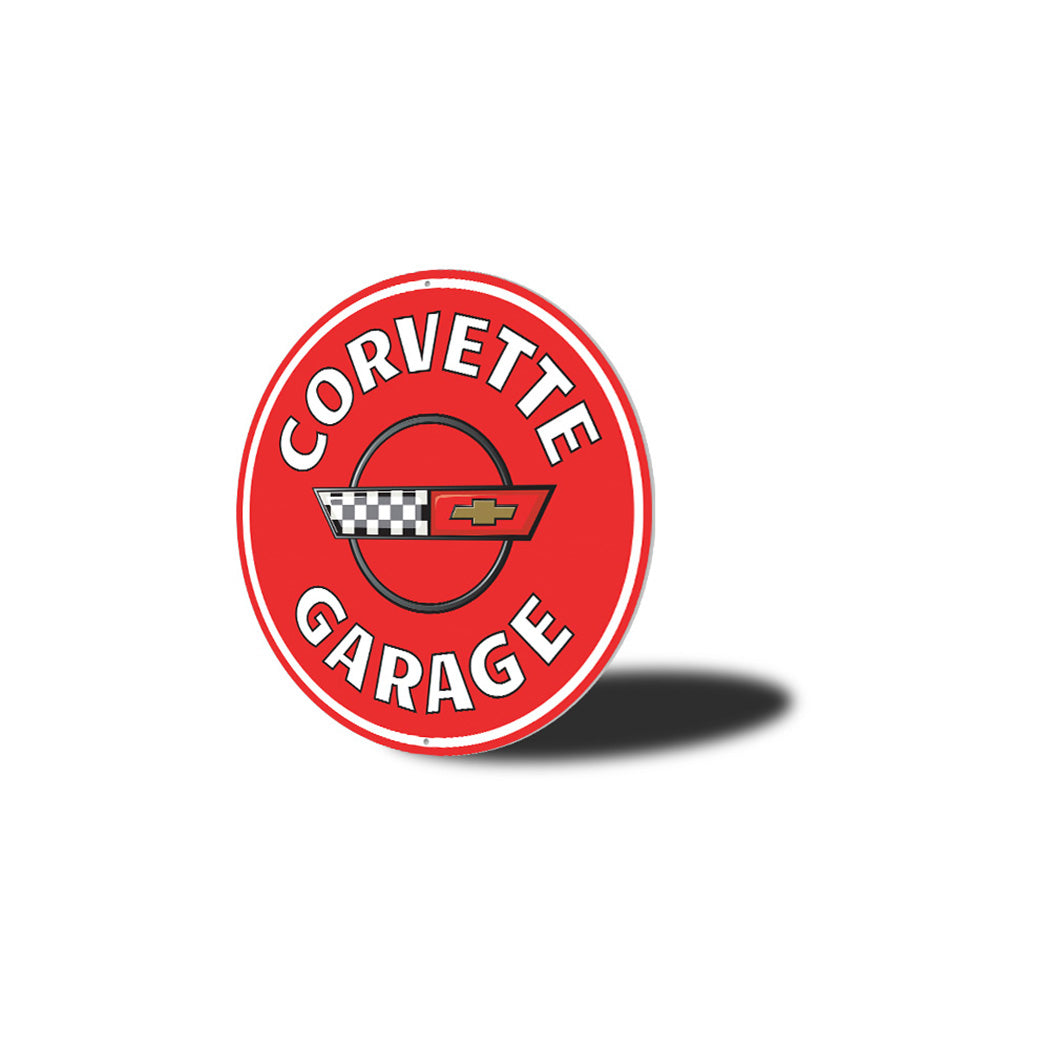 Corvette Garage Car Metal Sign