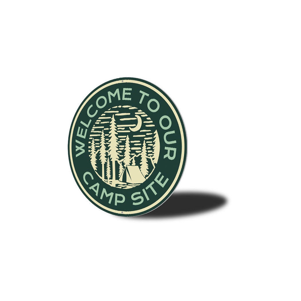 Camp Site Welcome Metal Sign