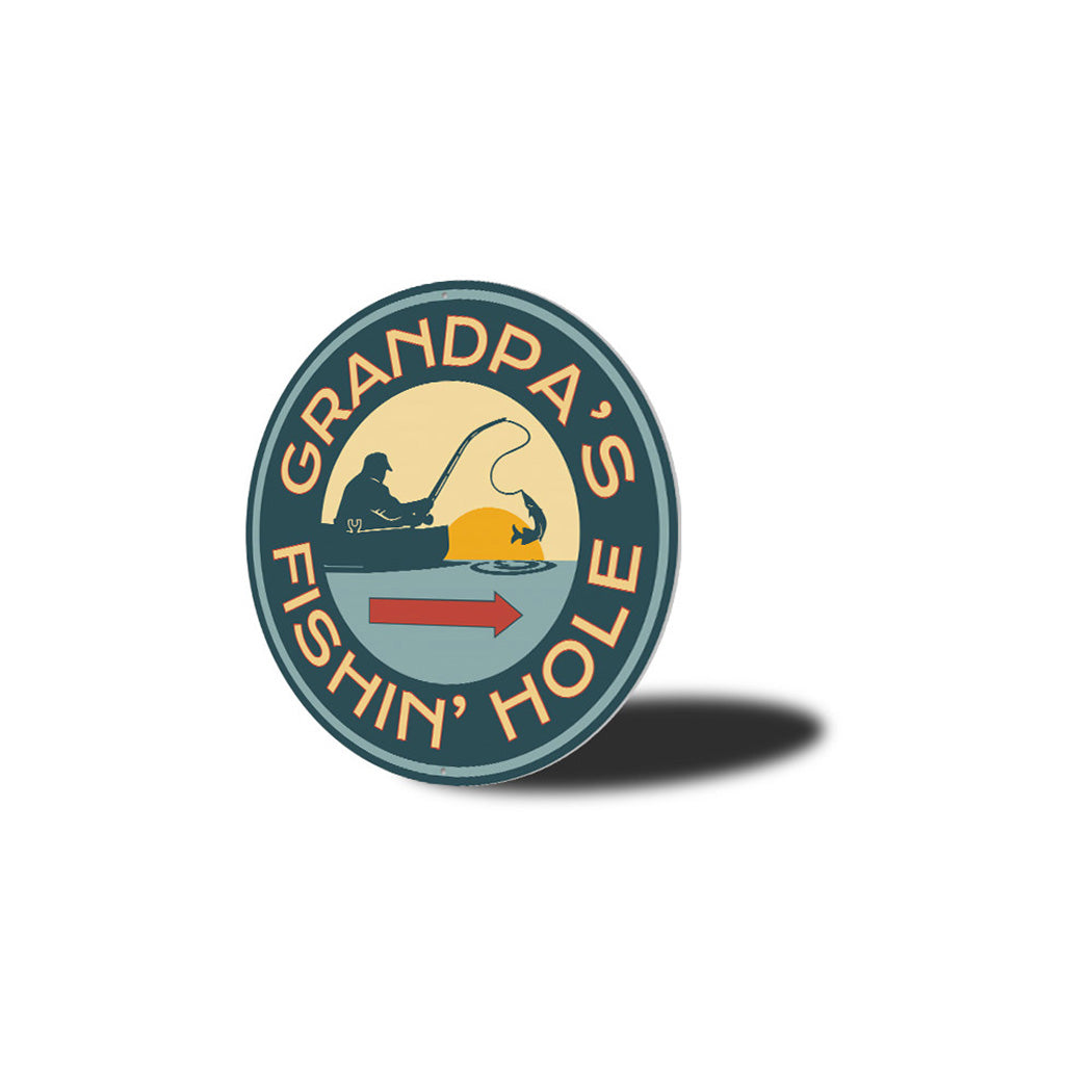 Grandpas Fishing Hole Metal Sign