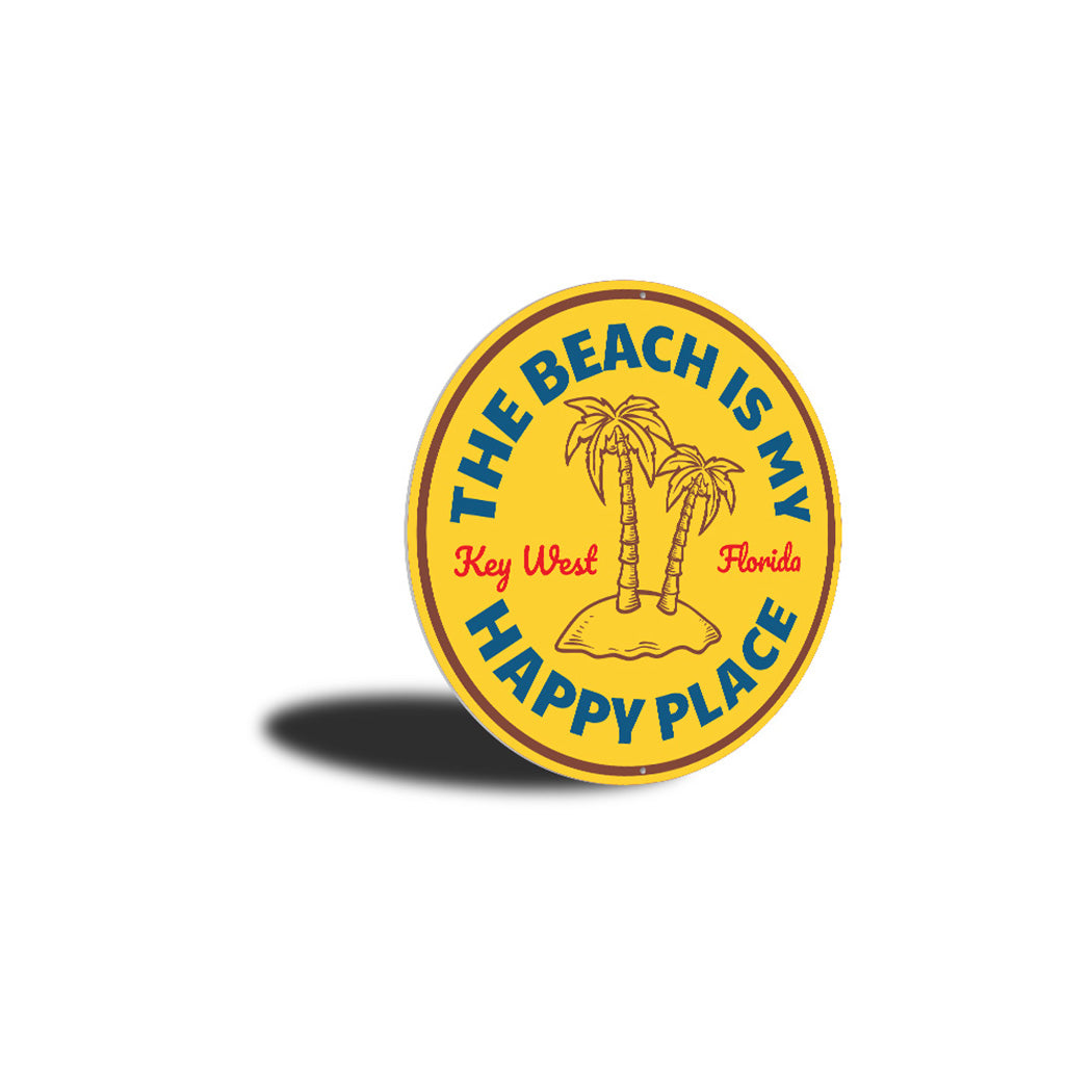 Happy Place Beach Sign Aluminum Sign