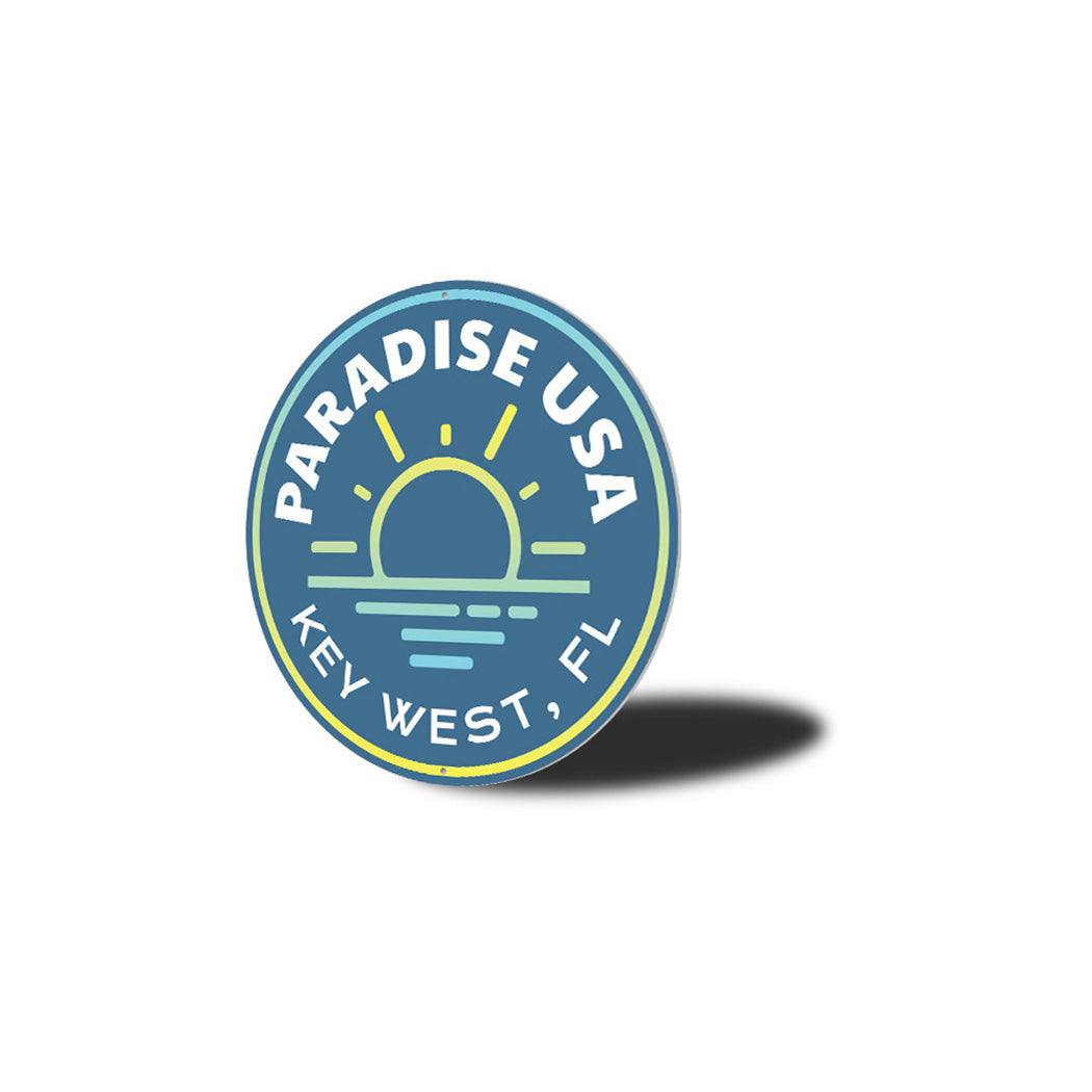 Paradise USA Sunset Metal Sign