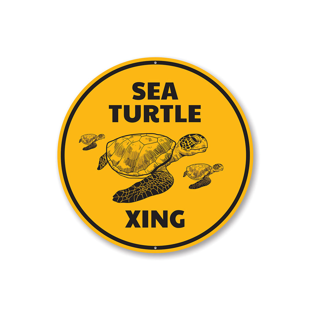 Turtle Crossing Sign Aluminum Sign
