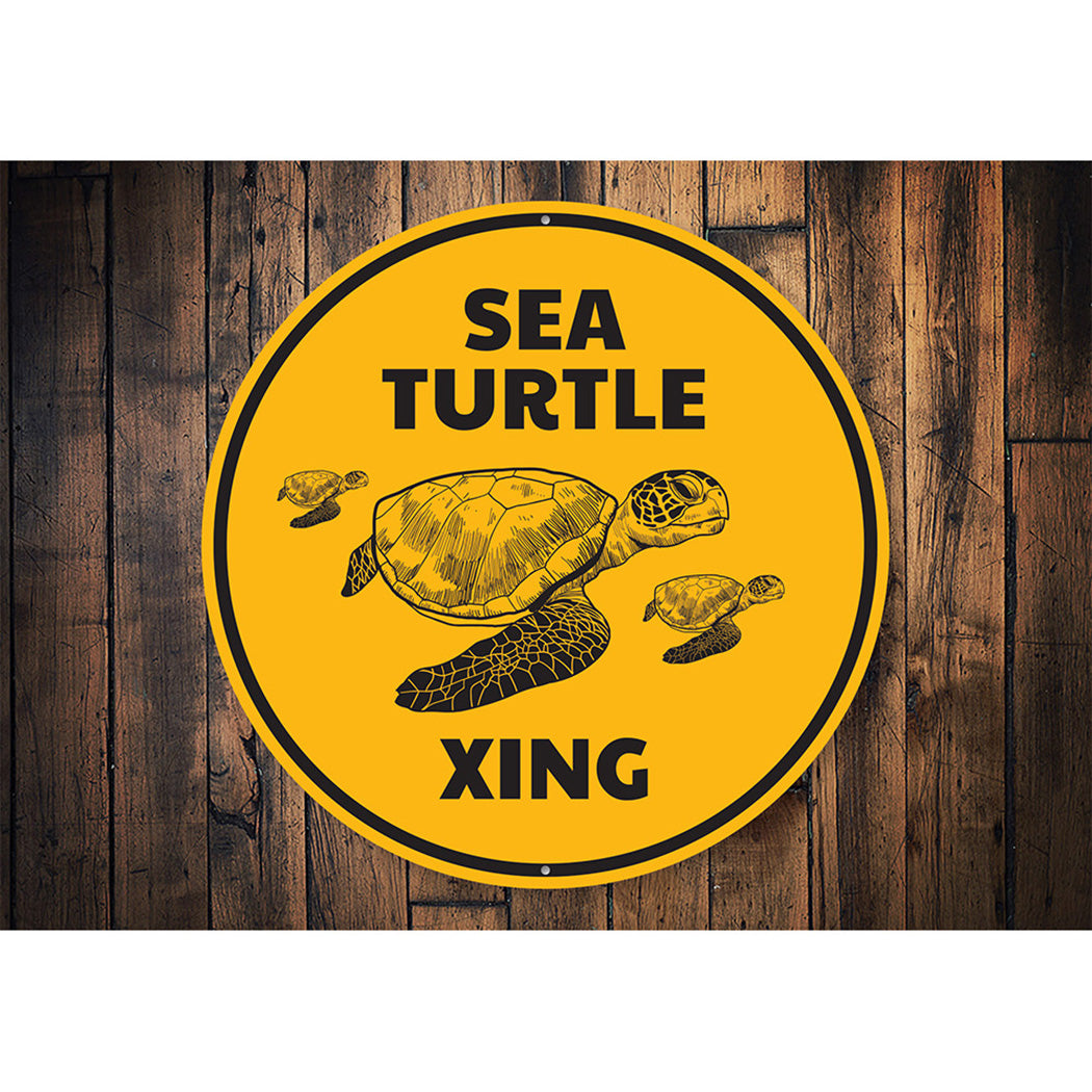 Turtle Crossing Sign Aluminum Sign