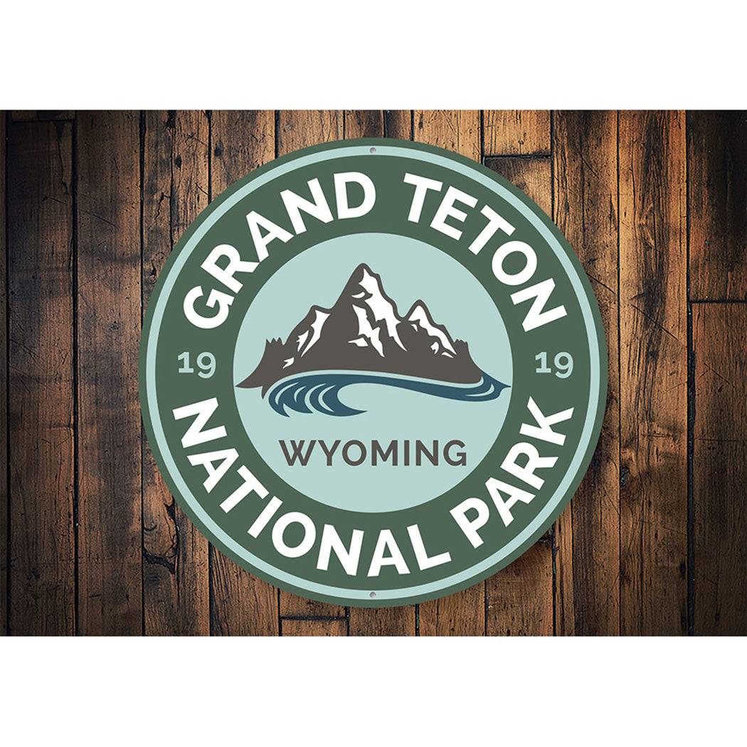 Grand Teton National Park Sign Aluminum Sign