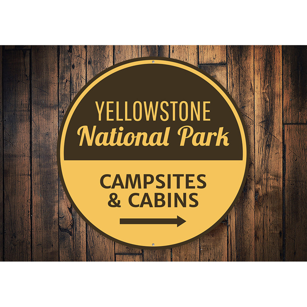 Yellowstone National Park Sign Aluminum Sign