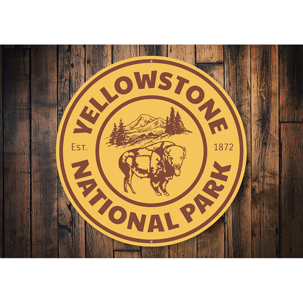 Yellowstone Buffalo Sign Aluminum Sign